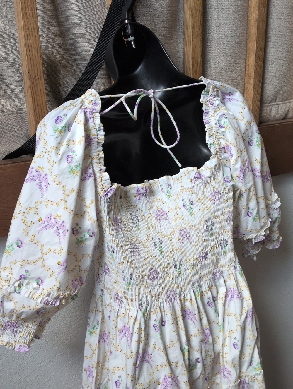 ✨Hill House Home x Bridgerton x Phenomenal Nesli Whistledown Trellis Nap Dress s - Picture 8 of 9